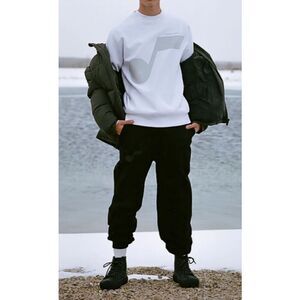 CounterPoint NBA Utah Jazz White On White Crewneck Pullover Sweatshirt Men's S